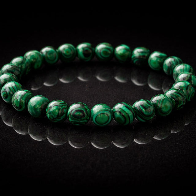 Bracelet Pierre de Malachite naturelle