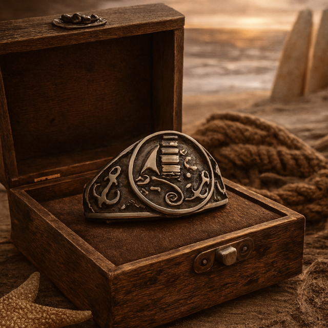 Bague marin en acier inoxydable pour homme