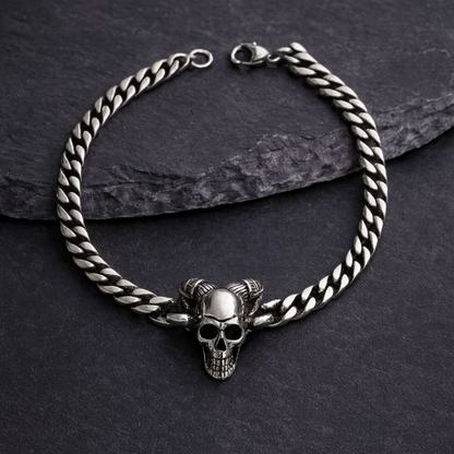 Bracelet en acier inoxydable tête de mort