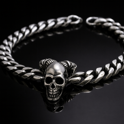 Bracelet en acier inoxydable tête de mort
