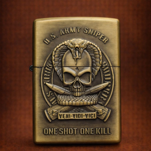 Briquet tempete vintage U Army sniper 3