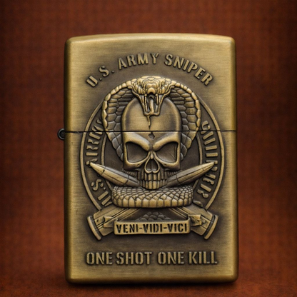 Briquet tempete vintage U Army sniper 3