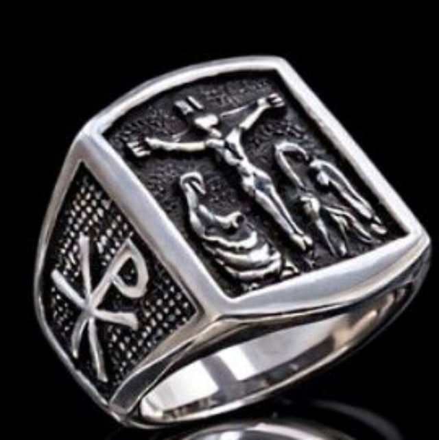 Bague Croix du Christ Vintage