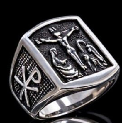 Bague Croix du Christ Vintage
