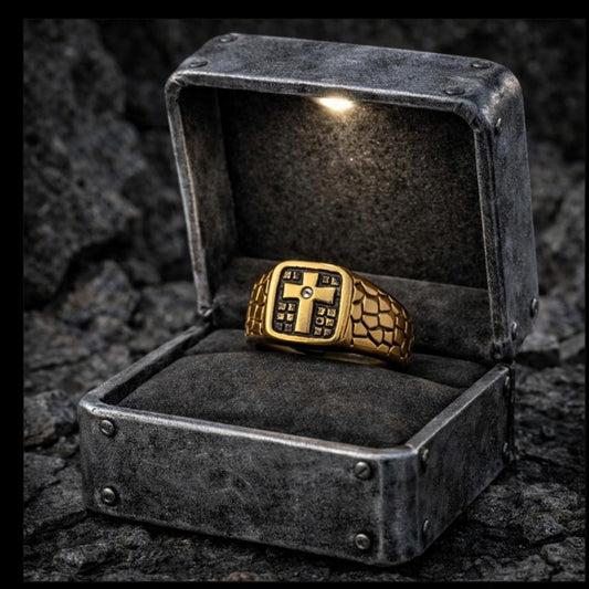 Bague Chevalière Croix Royale