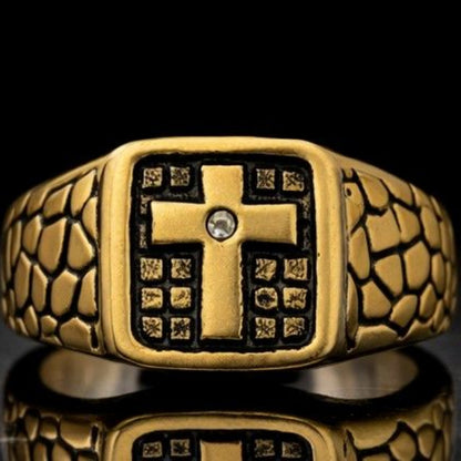 Bague Chevalière Croix Royale