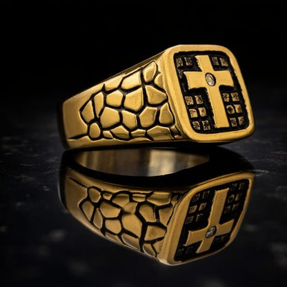 Bague Chevalière Croix Royale