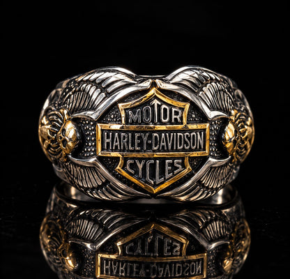 Bague Harley-Davidson Biker Ailes - Acier Inoxydable