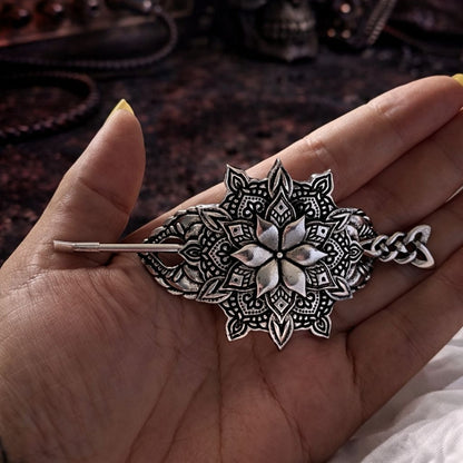 Barrette pic vintage Fleur Mandala élégante