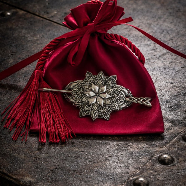 Barrette pic vintage Fleur Mandala élégante