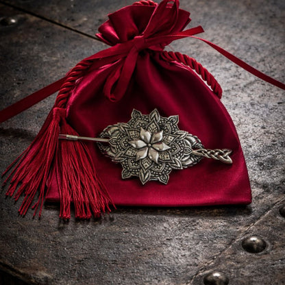 Barrette pic vintage Fleur Mandala élégante