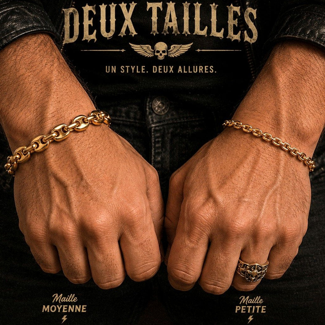 Bracelet  Graine de Café en acier inoxydable - Argentée ou Doré