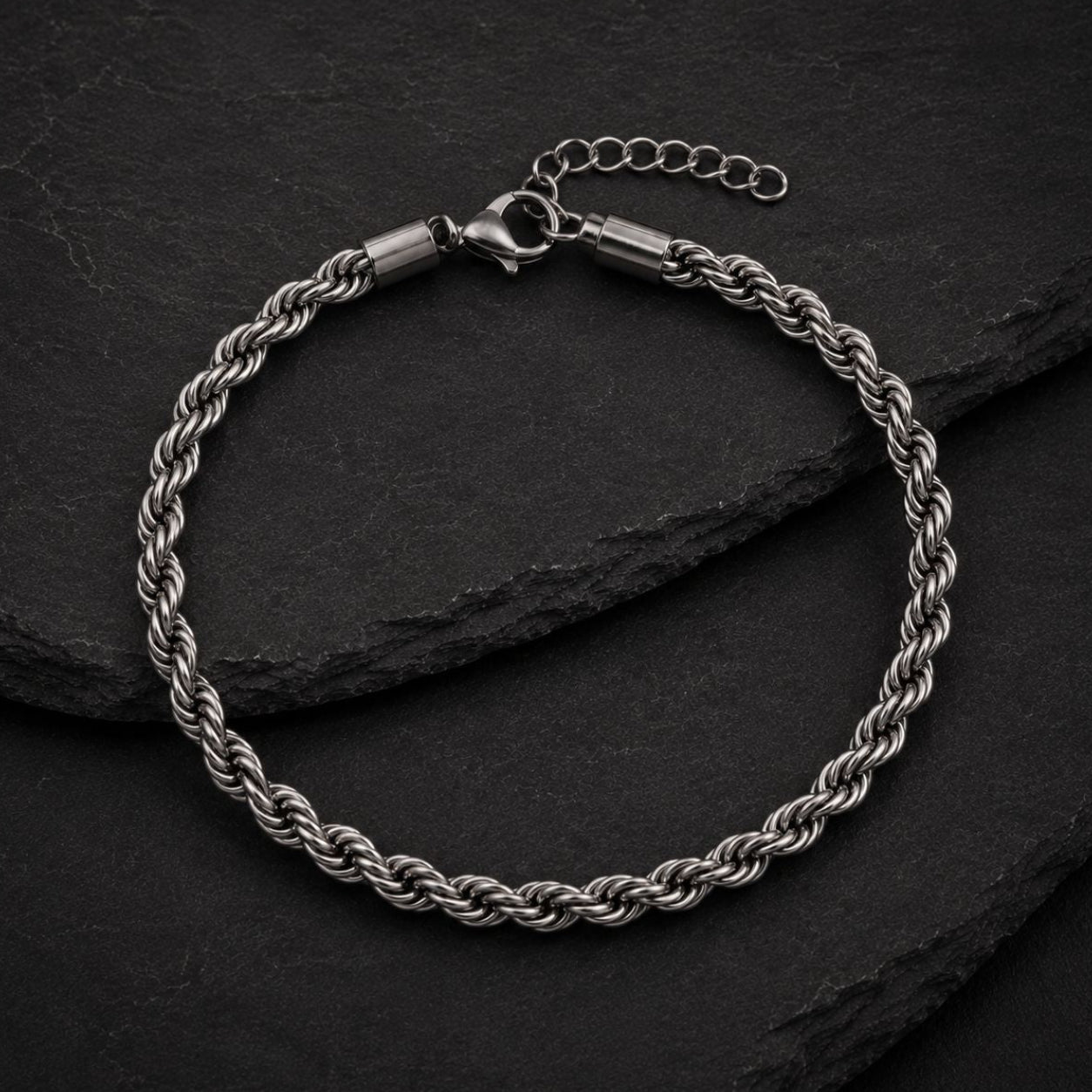 Bracelet en Maille Torsadé en Acier inoxydable - Doré, Argenté ou mixte.