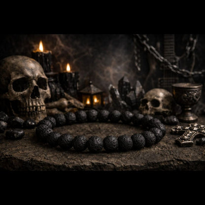 Bracelet en Pierre de lave naturelle