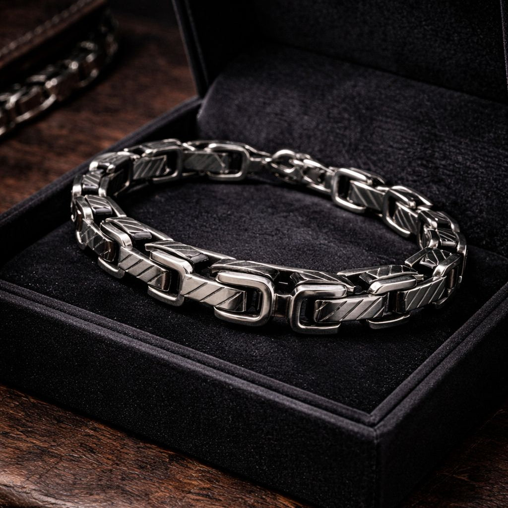 Bracelet Homme en acier inoxydable - Chaine élégante