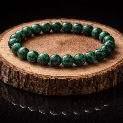 Bracelet Pierre de Malachite naturelle