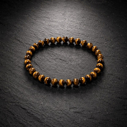 Bracelet Perles Naturelles - Œil de Tigre - Force/Courage