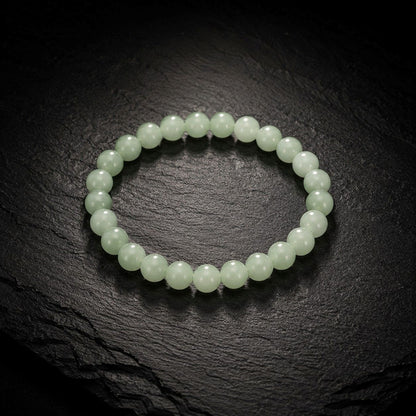 Bracelet Perles Naturelles - Jade Vert Clair - Sérénité/Equilibre