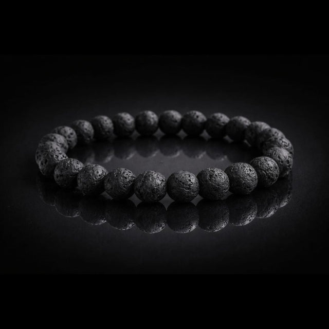 Bracelet en Pierre de lave naturelle