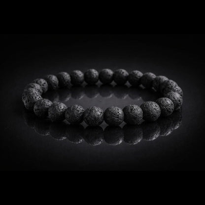 Bracelet en Pierre de lave naturelle