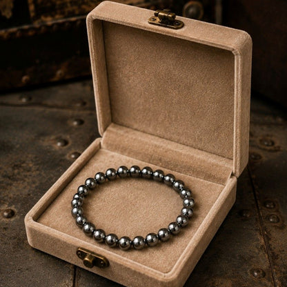 Bracelet Perles Naturelles - Hématite - Ancrage/Protection