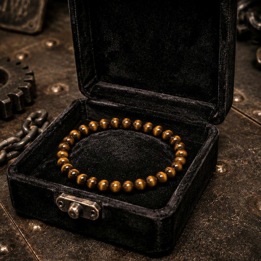 Bracelet Perles Naturelles - Œil de Tigre - Force/Courage