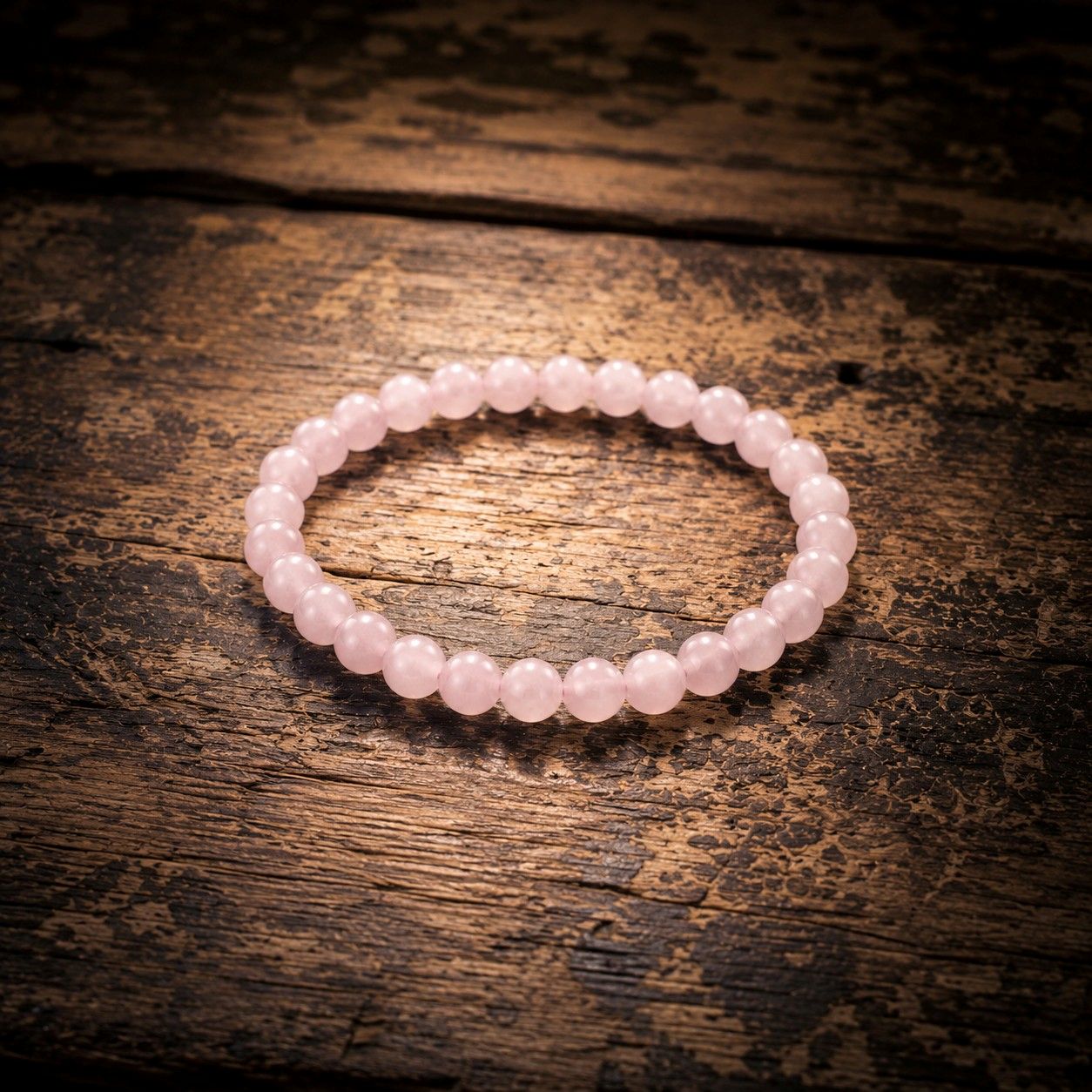 Bracelet Perles Naturelles - Quartz Rose