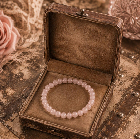 Bracelet Perles Naturelles - Quartz Rose