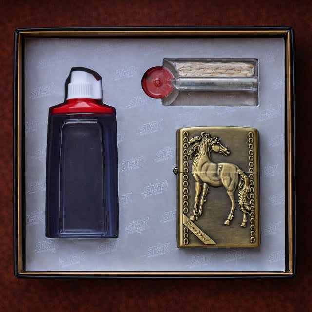 Briquet Tempête motif Cheval style Elégant Vintage
