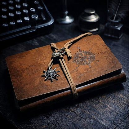 Carnet pirate vintage en simili cuir