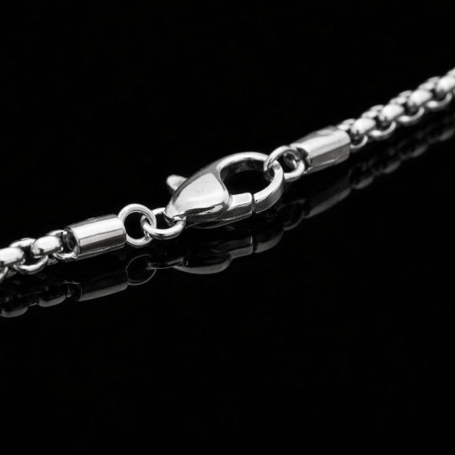 Chaine Teddy Bear gravé en acier inoxydable