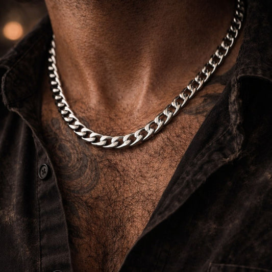 Chaine acier inoxydable homme maille large