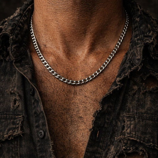 Chaine acier inoxydable homme maille classique
