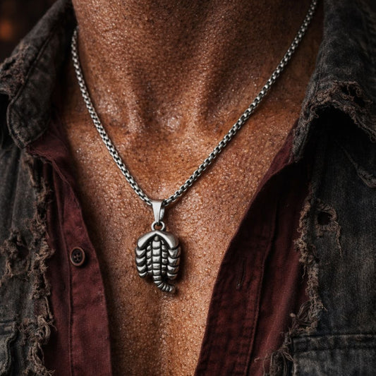 Chaine en Acier Inoxydable - Pendentif scorpion - Unisexe