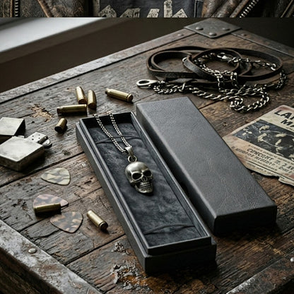 Chaine en Acier inoxydable- Pendentif Tête de Mort