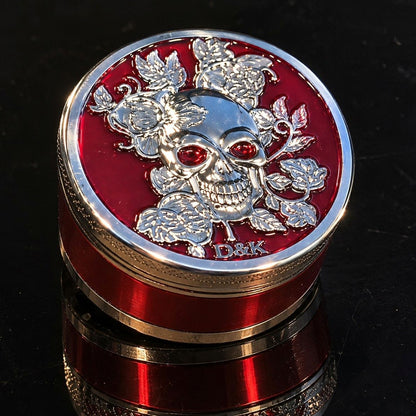 Grinder Tête de Mort – Rouge, Bleu ou Vert - Style Rock Biker