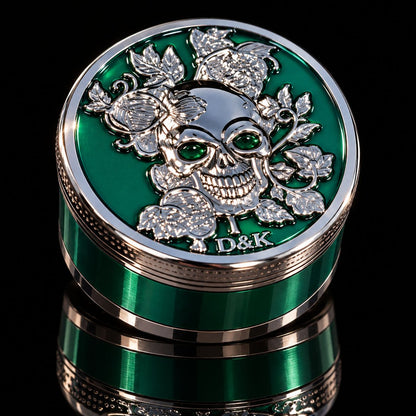 Grinder Tête de Mort – Rouge, Bleu ou Vert - Style Rock Biker