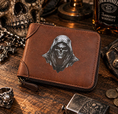 Portefeuille Vintage Biker - Skull Reaper