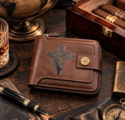 Portefeuille Vintage Biker - Croix du Christ