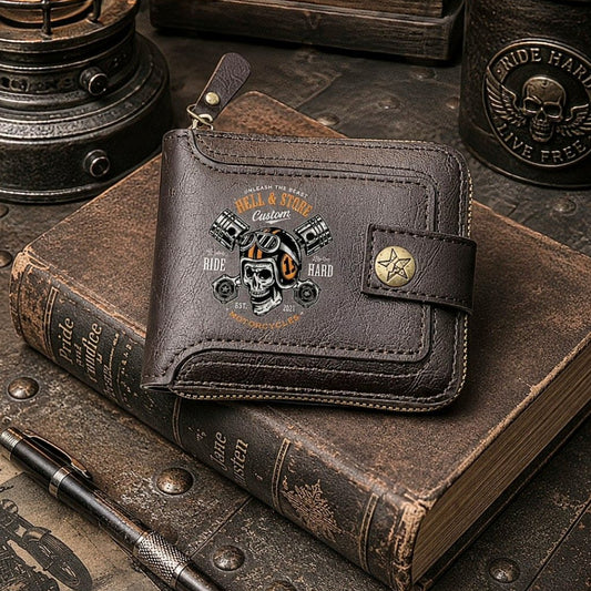 Portefeuilles Vintage Biker - Skull Ride Hard