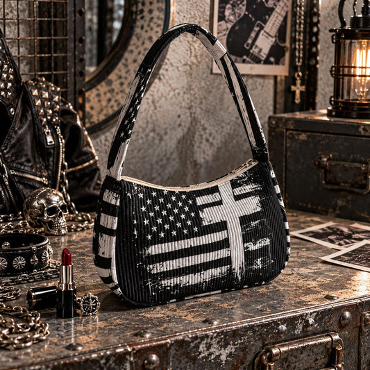 Sac à Main Drapeau Américain Femme – Style Biker US
